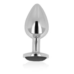 OHMAMA - ANALPLUG MIT SCHWARZEM KRISTALL 8 CM