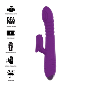 INTENSE - IGGY MULTIFUNKTIONS-WIEDERAUFLADBARER VIBRATOR UP  DOWN MIT KLITORELSTIMULATOR LILA
