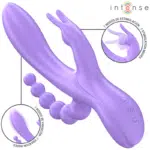 INTENSE - MIKO DREIFACH-VIBRATOR RABBIT  STIMULATOR  ANAL 7 VIBRATIONEN LILA