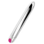 OHMAMA - WIEDERAUFLADBARER SILBERVIBRATOR 10 MODI 18,5 CM